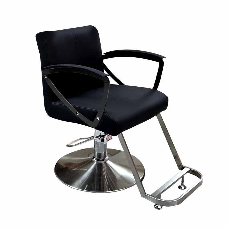 silla de peluquería con reposabrazos, asiento grueso, silla de peluquería con pedal, silla de peluquería giratoria elevable