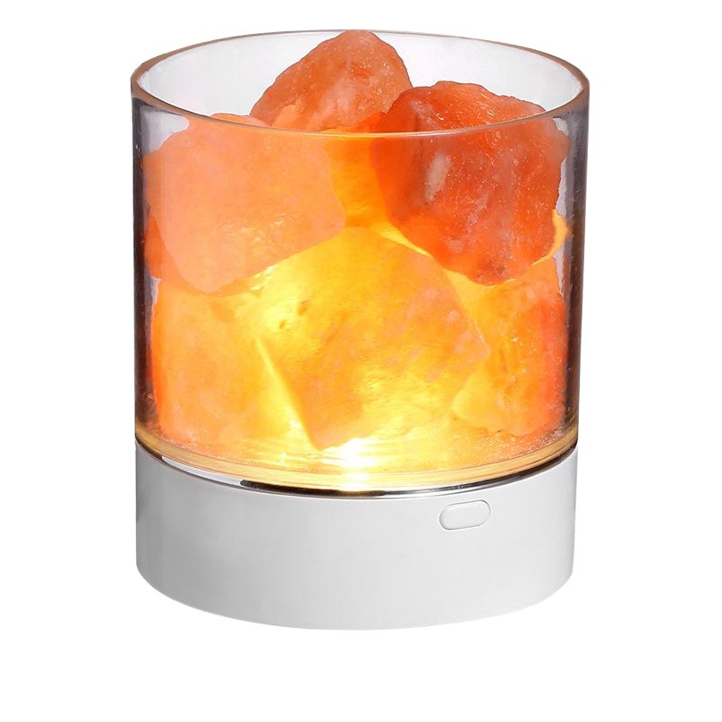 Lámpara de sal lámpara de noche lámpara de sal mineral lámpara de noche llama sal piedra lámpara dormitorio lámpara de mesa