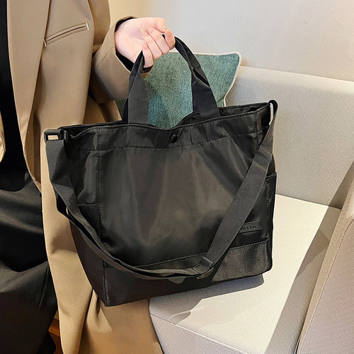 New nylon crossbody women's bag large capacity soft girl shopping portable tote mommy bag student tutoring shoulder bag