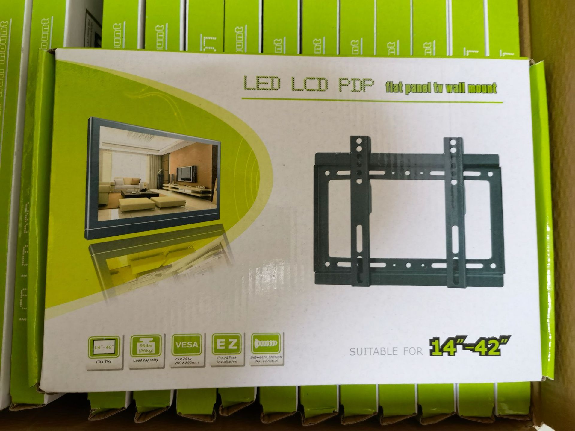 Estante de TV pequeño de una pieza fijo de 14 ''-42'' en stock