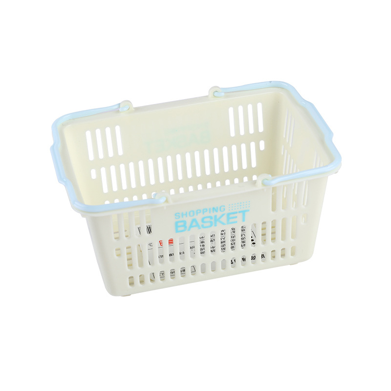 ネットレッド創意ミニショッピングバスケット日本式プラスチック手提げバスケットかわいい入浴化粧品収納ブルー子