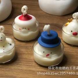 圣诞系列造型手工茶蜡 小蜡烛批发 伴手礼 香薰蜡烛 圣诞款蜡烛