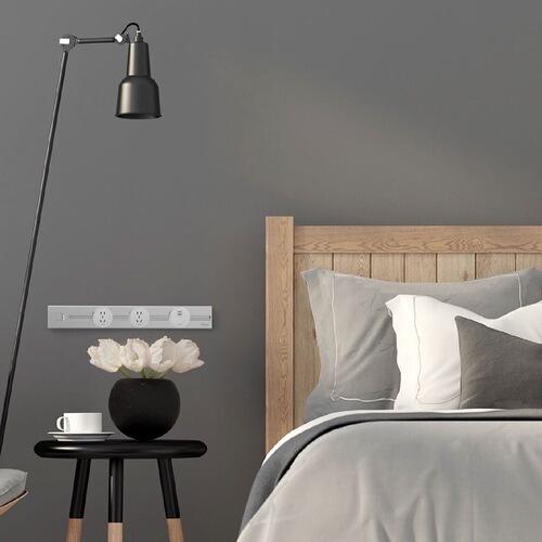 Schneider track socket Jingyi power slide movable socket wall home kitchen wireless plug board