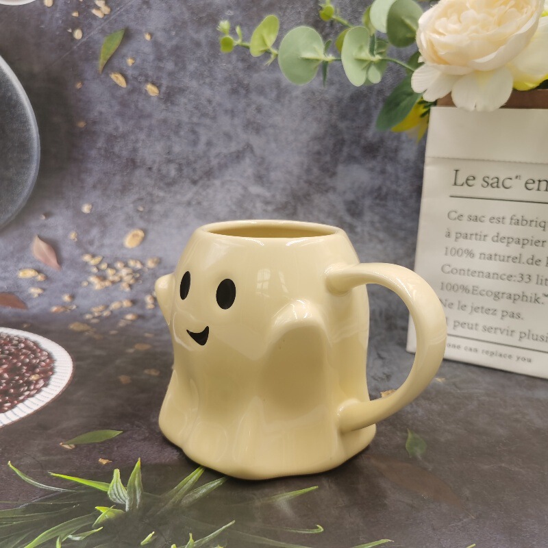ソースファクトリーハロウィンカスタムセラミックカップ高価値クリエイティブ色釉マグホリデーギフトカップエルフカップ|undefined