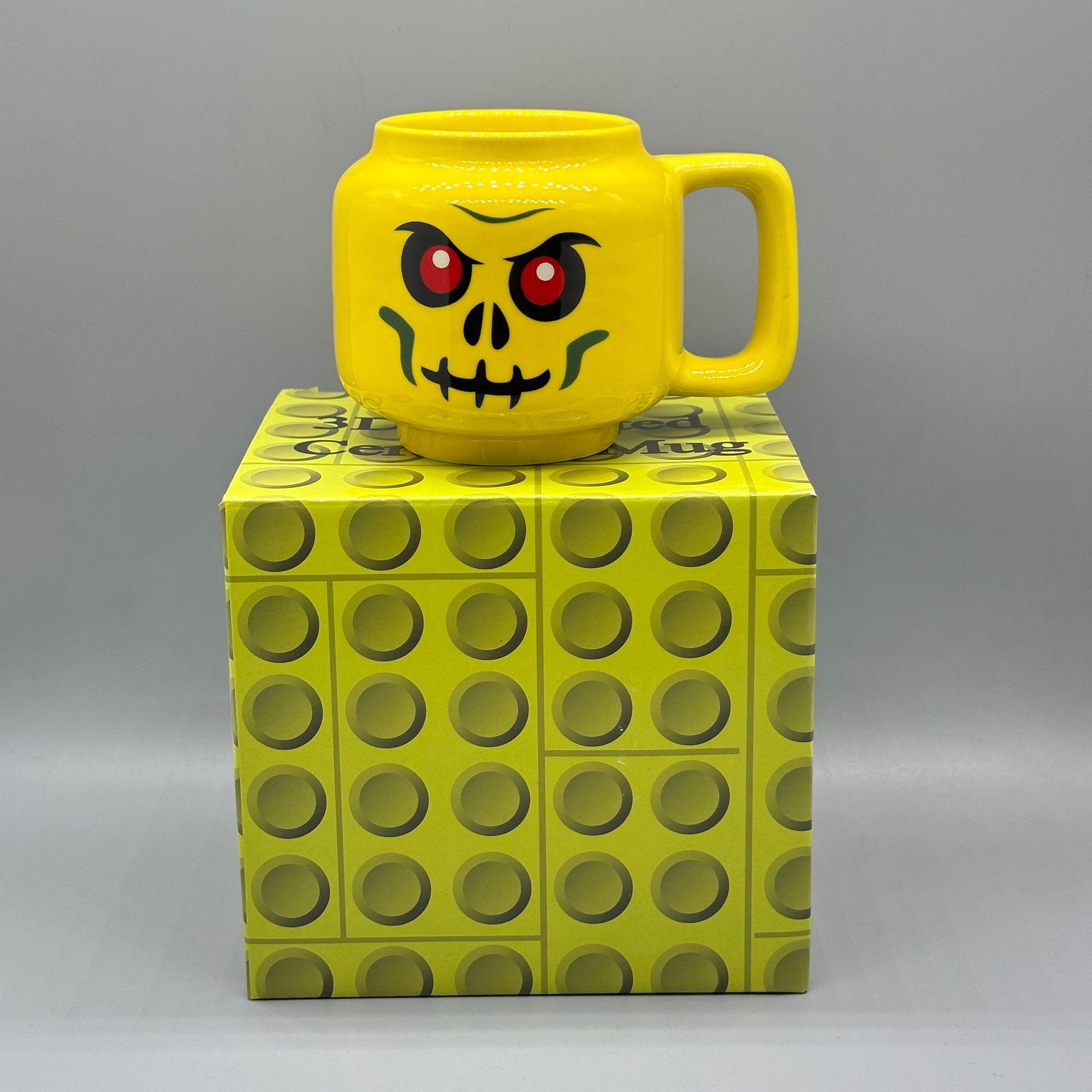 Expresión facial linda taza de cerámica pequeña cabeza de muñeca taza de cerámica linda cara sonriente taza de bebida taza de regalo para niños