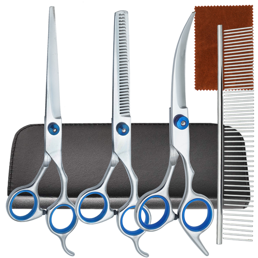 Tijeras para mascotas, tijeras de acero inoxidable para recorte de pelo para perros, tijeras de dientes delgadas profesionales, tijeras de corte de pelo, tijeras de corte de pelo para gatos, artefacto