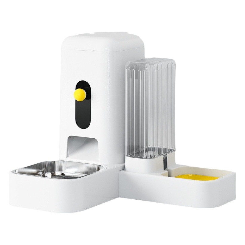 Cat Bowl alimentador de agua potable de gran capacidad dispensador de agua automático para mascotas separación húmeda y seca transfronteriza de acero inoxidable Cat Basin tazón para perros