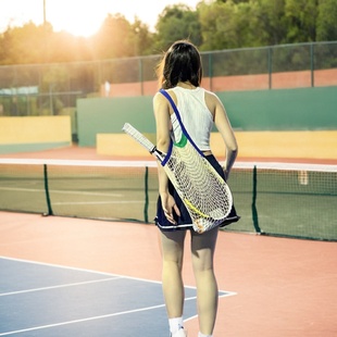 ☥ Tennis Racket Basketball Soccer Storage Mesh Bag Tote Large Thickened Non-Slip Webbing Shoulder Bag Storage