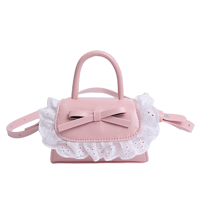 Mini bolso para mujeres nuevo lindo arco PU inclinado a través de bolsos pequeños bolsos de lápiz labial para niñas accesorios bolsos de moda para niños