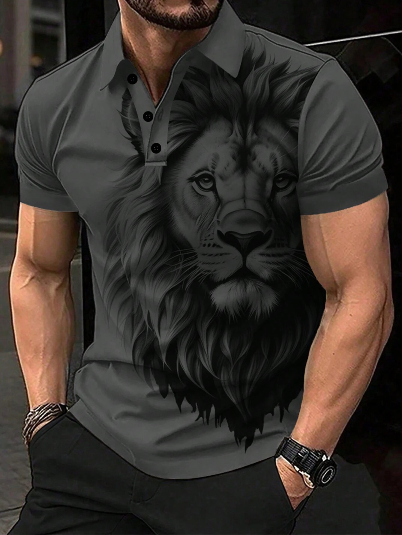Men's Clothing Men's 3D Printed Shirt Short Sleeved Sports Fashion Summer Top For Formal & Casual Short Sleeve_viptrois.com