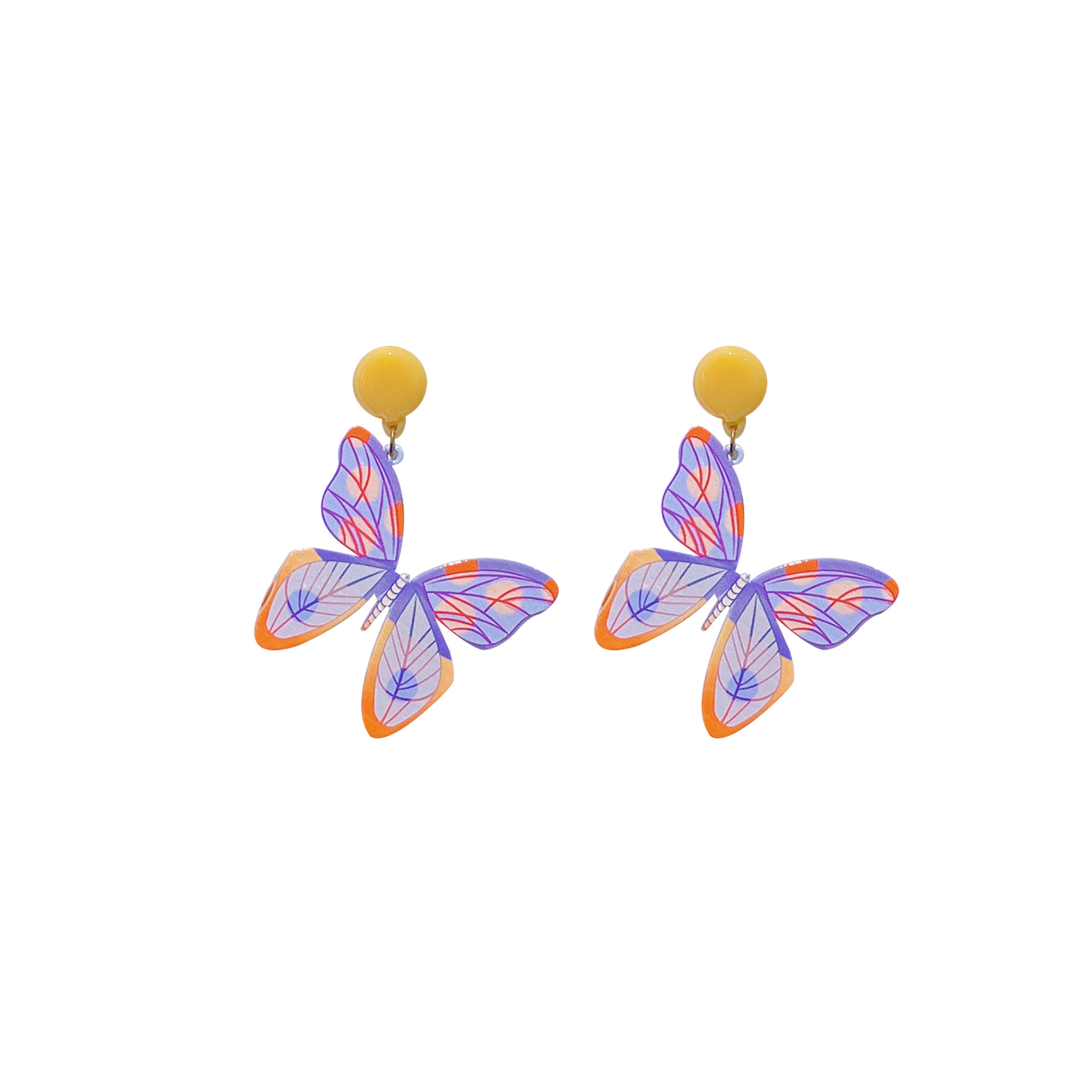 1 Pair Sweet Butterfly Arylic Epoxy Women's Drop Earrings display picture 5
