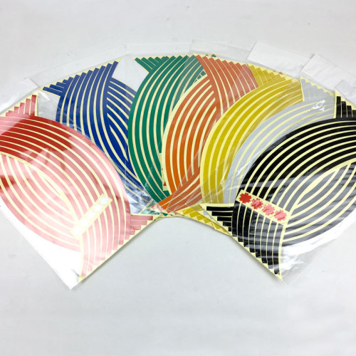 Motorcycle 18-inch wheel stickers steel rim stickers wheel stickers modified wheel hub stickers tire reflective stickers wholesale