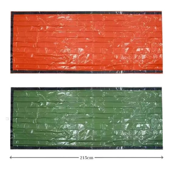 Emergency Sleeping Bag Insulation Blanket 26 Micron Orange PE Aluminized Film Camping Survival Emergency Outdoor