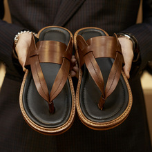 欧美外贸大码男士人字凉拖鞋沙滩平底防滑休闲一字带凉鞋海边沙滩
