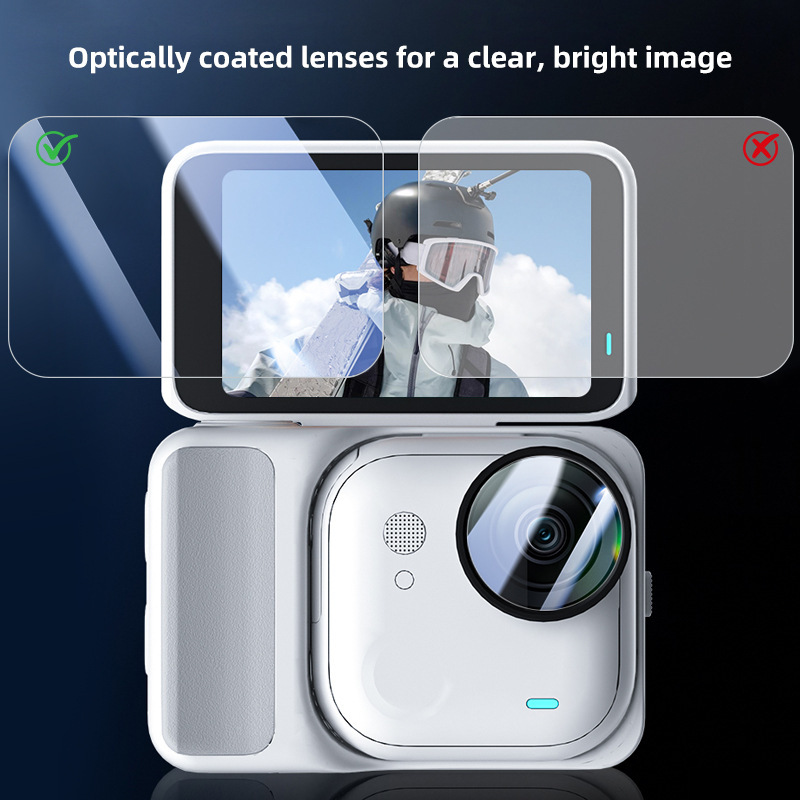PULUZ胖牛适用影石Insta360 GO Ultra拇指相机钢化膜镜头玻璃贴膜|undefined
