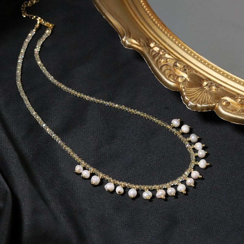 Natural Pearl Necklace for Girls, Versatile French Retro Fashion, Accessible Luxury, Elegant, Sweater Chain, Millet Beads, Antique Style Natural Pearl Necklace for Girls, Versatile French Retro Fashion, Accessible Luxury, Elegant, Sweater Chain, Millet Beads, Antique Style