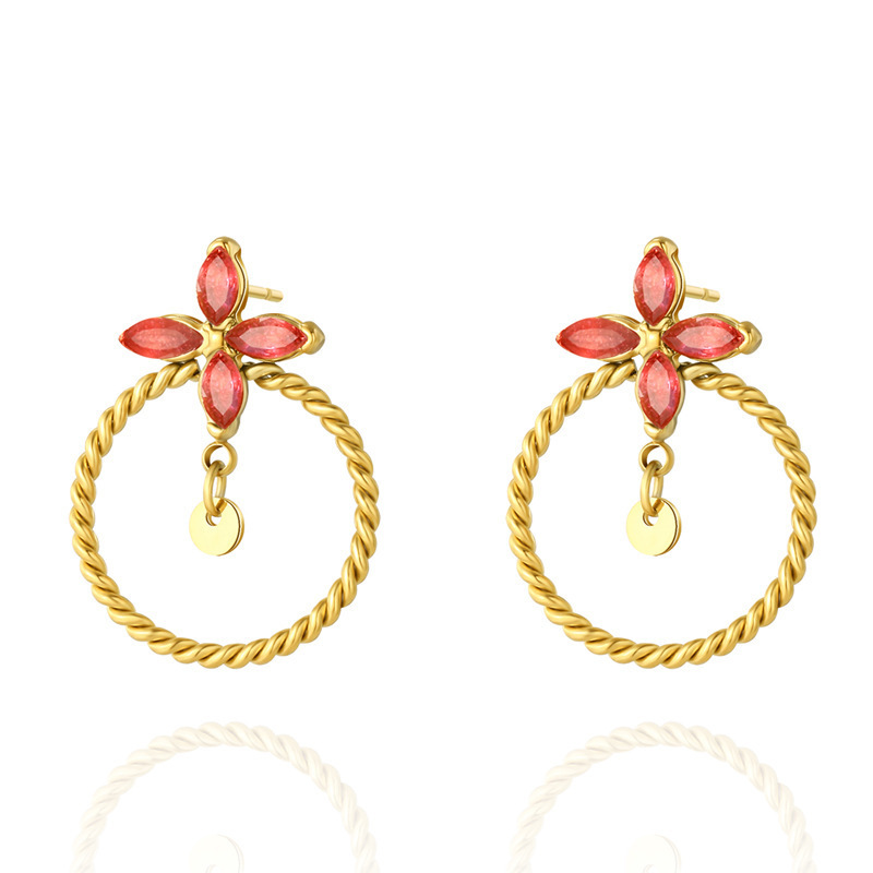 Oferta especial experiencia europea y americana joyería de acero titanio vacío galvanoplastia no decoloración no alérgica joyería pendientes collar fábrica al por mayor