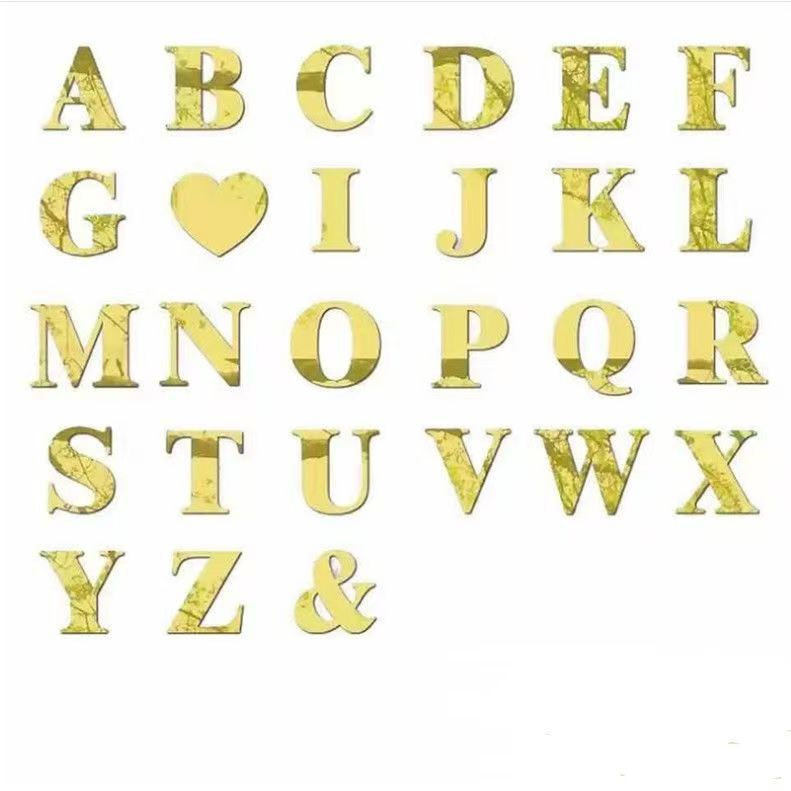 Cross-Border HOT Home Decoration Acrylic Mirror EVA English Alphabet Decorative Creative Wall 26 Letters Stickers_voghion.com