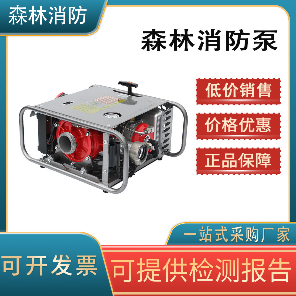 Portable high-pressure water pump for forest firefighting
