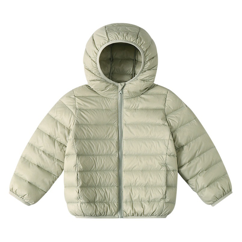 Niños y niñas de invierno Chaqueta ligera para niños mediana y pequeña con capucha para niños engrosada chaqueta caliente al por mayor