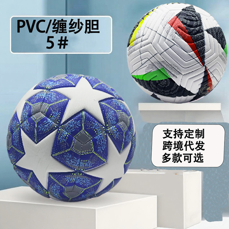 Football No. 5 Champions League Premier League Thickened Training and Match Ball Cross-Border Football Machine-Sewn Football