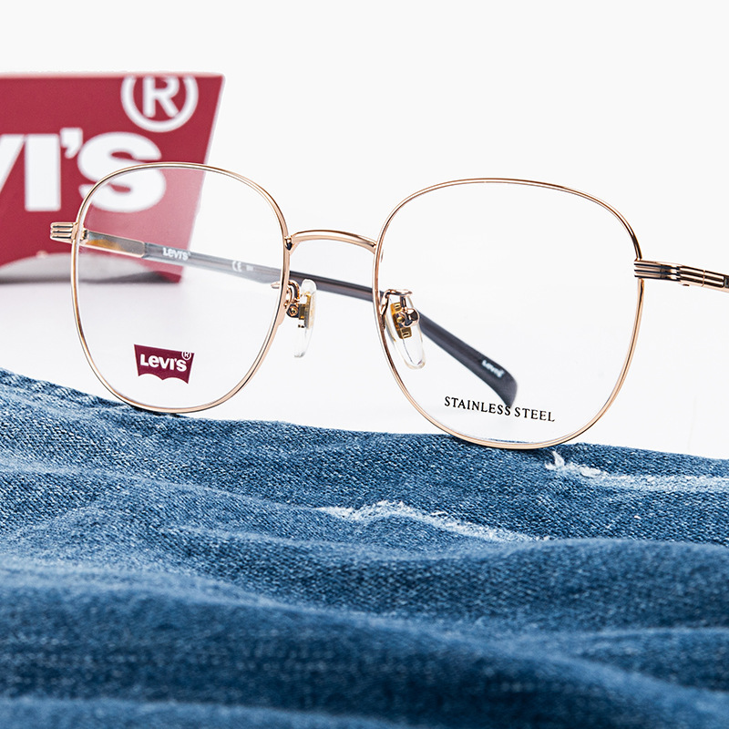 Levis Retro Ultra-light Round Frame Glasses Frame for Women LV7099f Metal Small Face Optical Myopia Glasses Frame