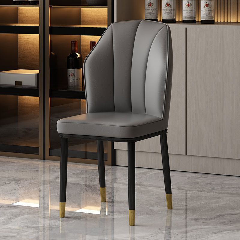 Nordic Modern Light Luxury Style Dining Chair Simple Home Iron Soft Backrest Coffee Shop Leisure Dining Table Chair Negotiation Chair