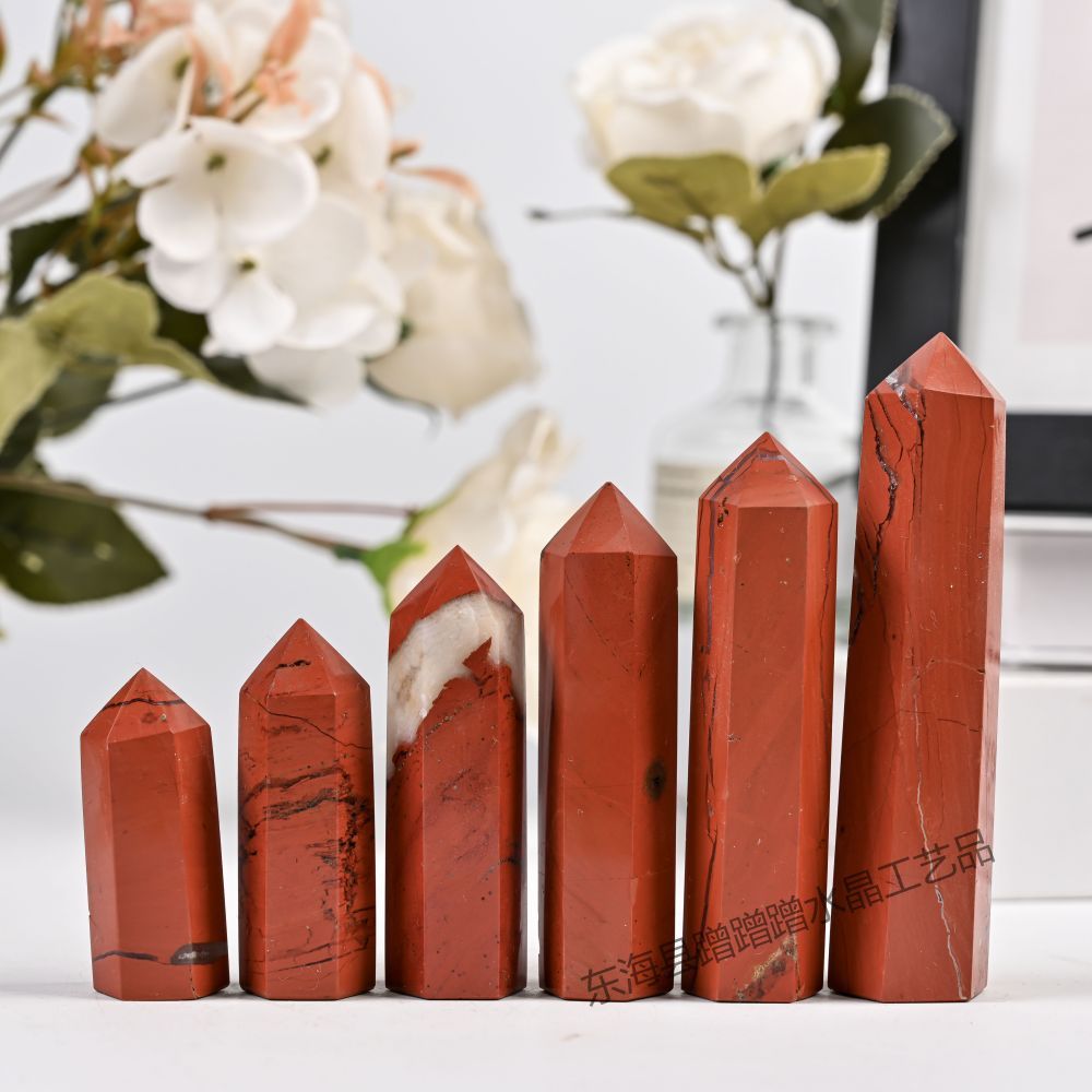 Red jasper column / 4-5cm