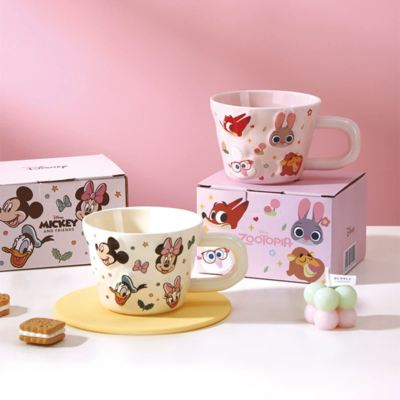 Disney Genuine Mickey Ceramic Mug Home Office High-Looking Coffee Cup Breakfast Cup New Product Batch