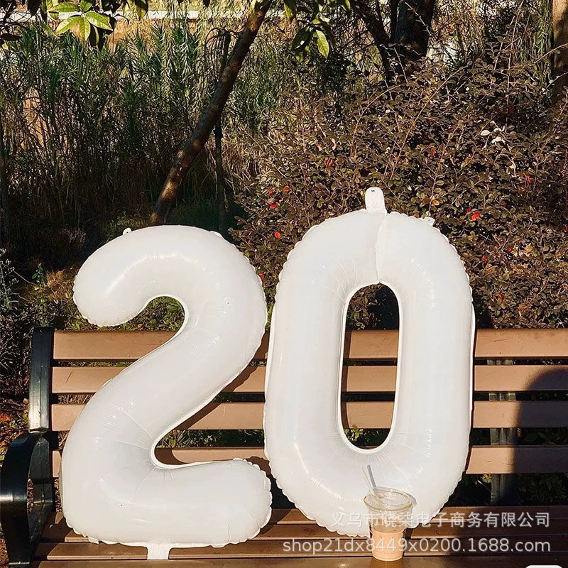 32-дюймовый белый большой цифровой версия США воздушный шар на день рождения в стиле День рождения фото реквизит украшение для дня рождения