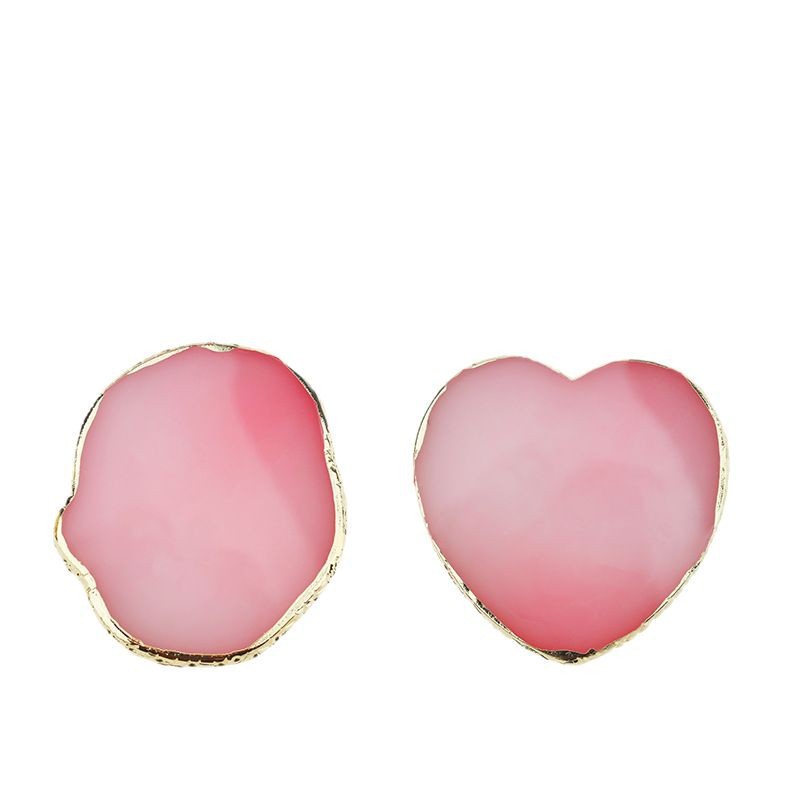 Nuevas paletas transfronterizas de manicuras en forma de corazón de resina de ágata de manicuras herramientas de tablero de visualización de color