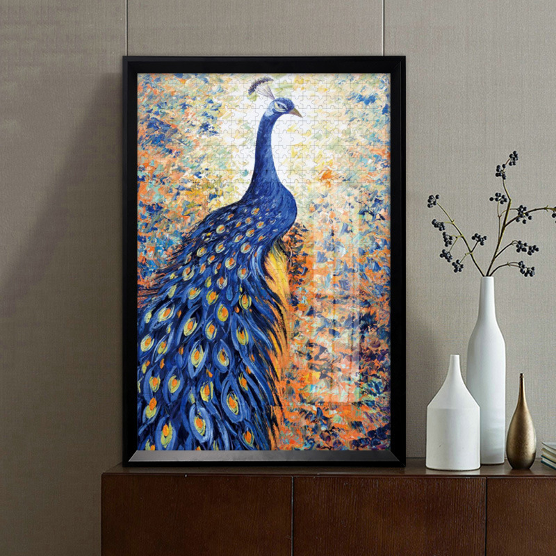 9Zrt Puzzle 50X70 75 Photo Frame 1000 Pieces Frame 2000 Pieces Framed Solid Wood Black Picture Frame Full Open Wall Hanging