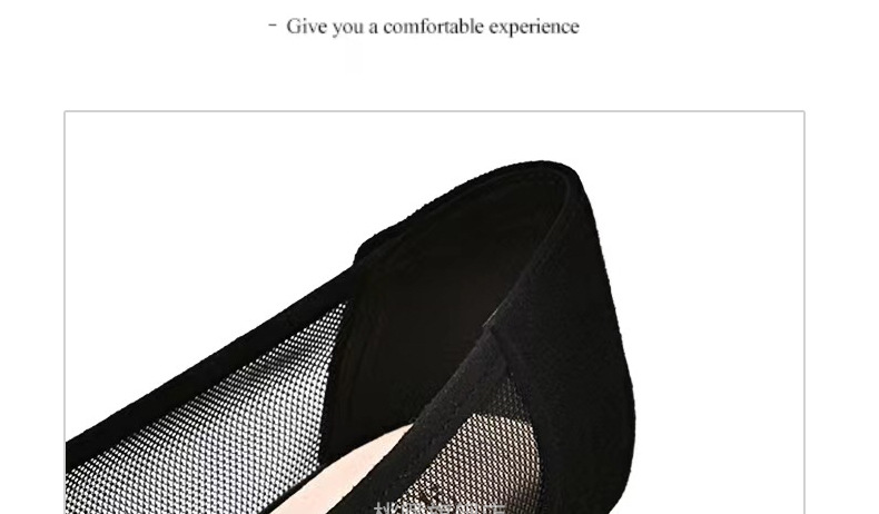 Giày sandal nữ mũi nhọn gót thấp 5 cm, da lưới thoáng khí, bít mũi hở gót — Chiều cao gót 5 cm chi tiết 17
