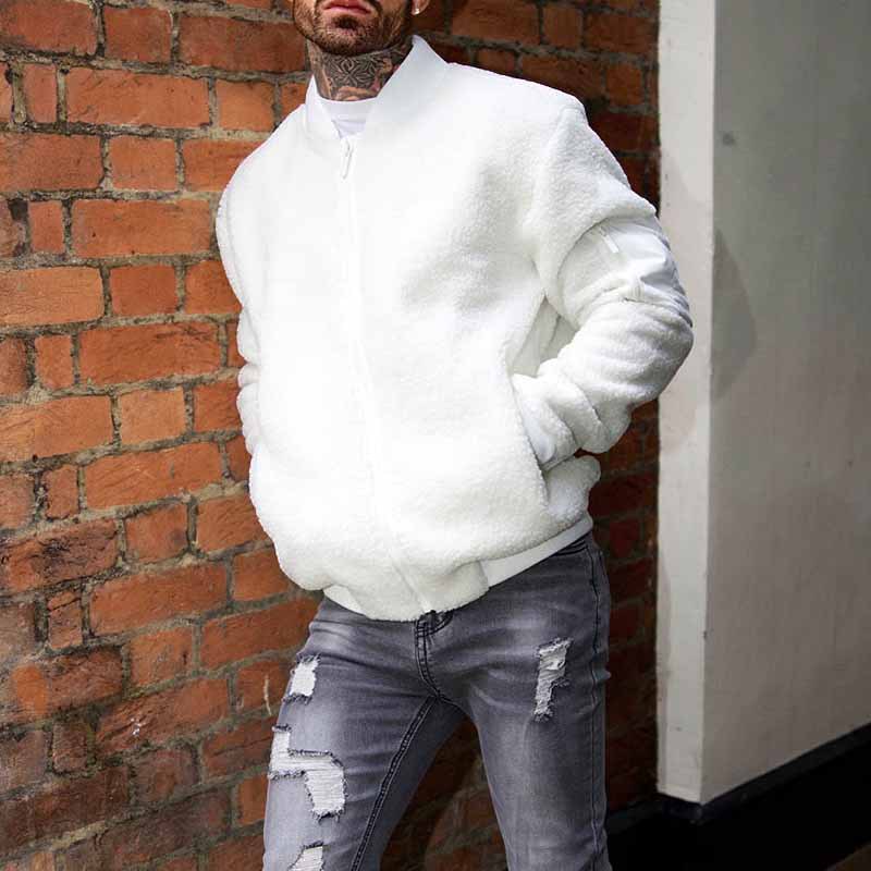 Abbigliamento uomo autunno e inverno giacca calda in peluche_voghion.com