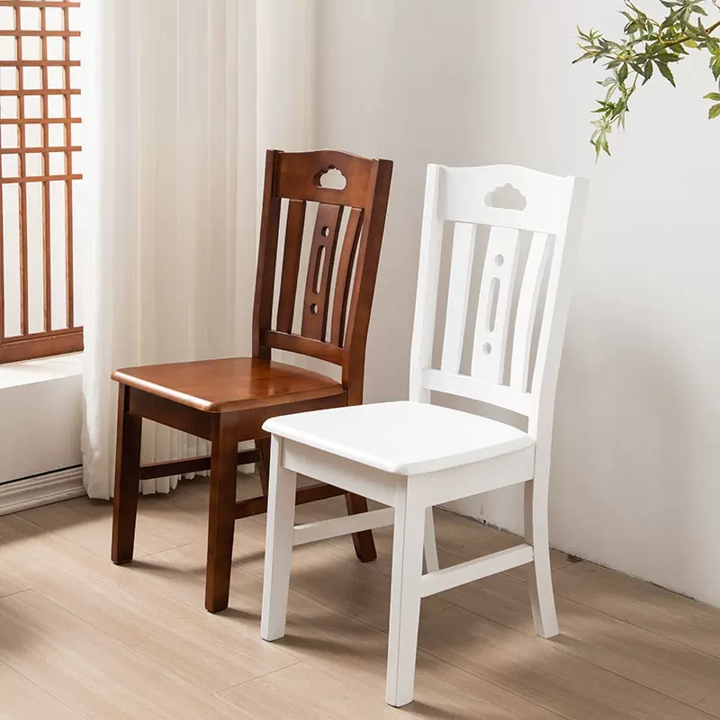 全实木椅子餐椅靠背椅免安装纯实木凳子家用简约餐厅中式餐桌椅子