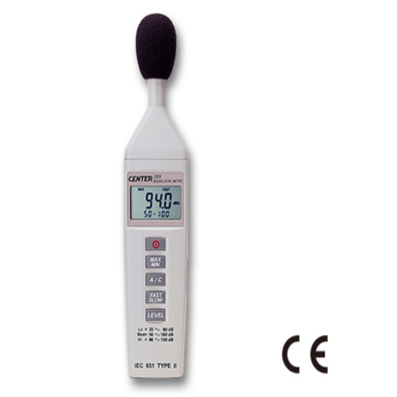 CENTER325噪音计紧凑型尺寸声级计群特CENTER-325分贝仪