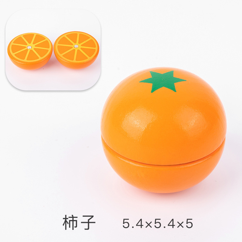 Los niños juegan casa cocina juguetes madera magnética verduras y frutas cortar madera frutas y verduras a granel traje al por mayor