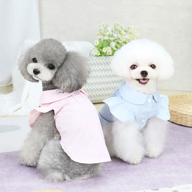 Pet одежда собака одежда Весна и лето тонкий Кот одежда любимчика 22 летающий рукав рубашка оптовая продажа фабрики