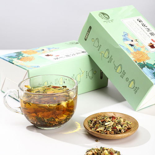 Chrysanthemum cassia seed tea health tea combination honeysuckle osmanthus burdock root tea wolfberry cassia seed tea bag wholesale
