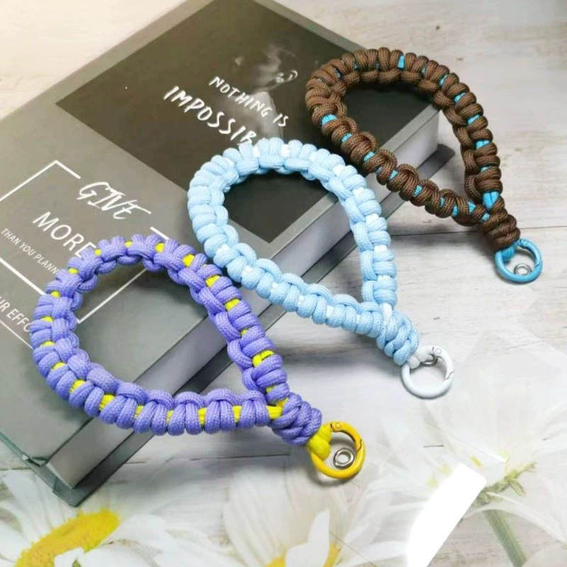 Ремешок для мобильного телефона, толстая веревка, модная короткая сумка на запястье, подвесная веревка для бутылки с водой, женский чехол для мобильного телефона, универсальная веревка