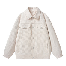 跨境外贸直播翻领休闲男秋冬季夹克宽松男装外套运动上衣小香风