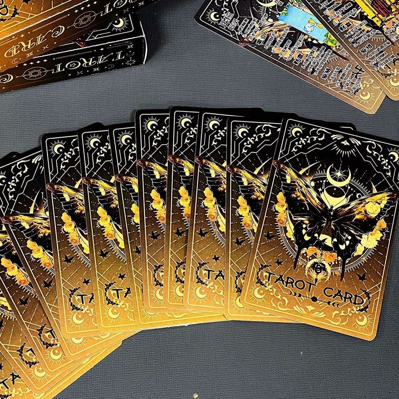 Tarot韦斯特经典高颜值78张塔桌罗新款原创学习塔牌黑色蝴蝶卡牌|undefined