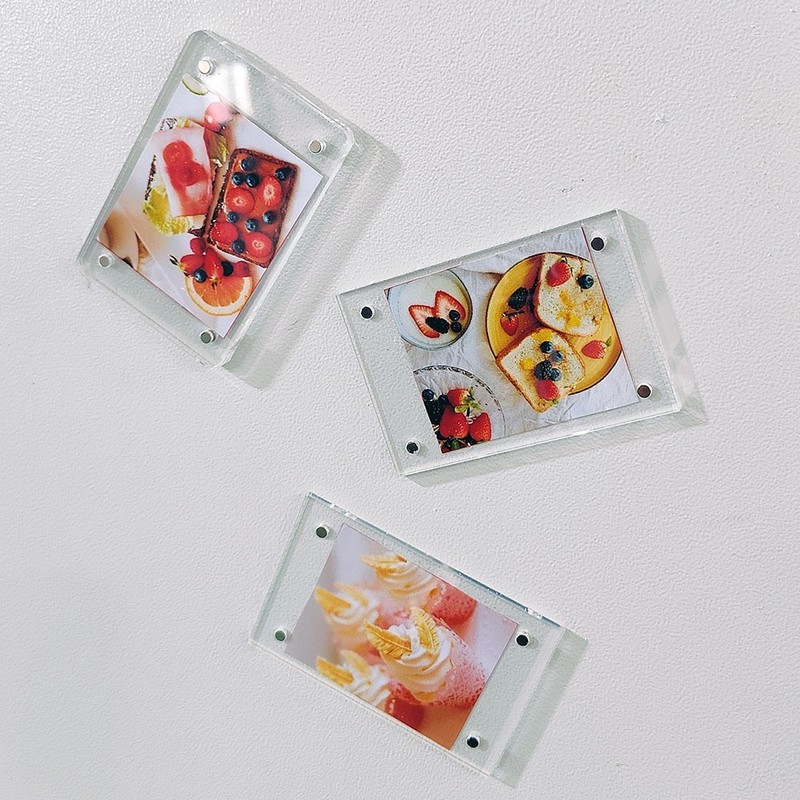 Spot Magnetic Acrylic Photo Frame Polaroid Refrigerator Magnet Photo Wall Small Card Photo Display Frame DIY Photo
