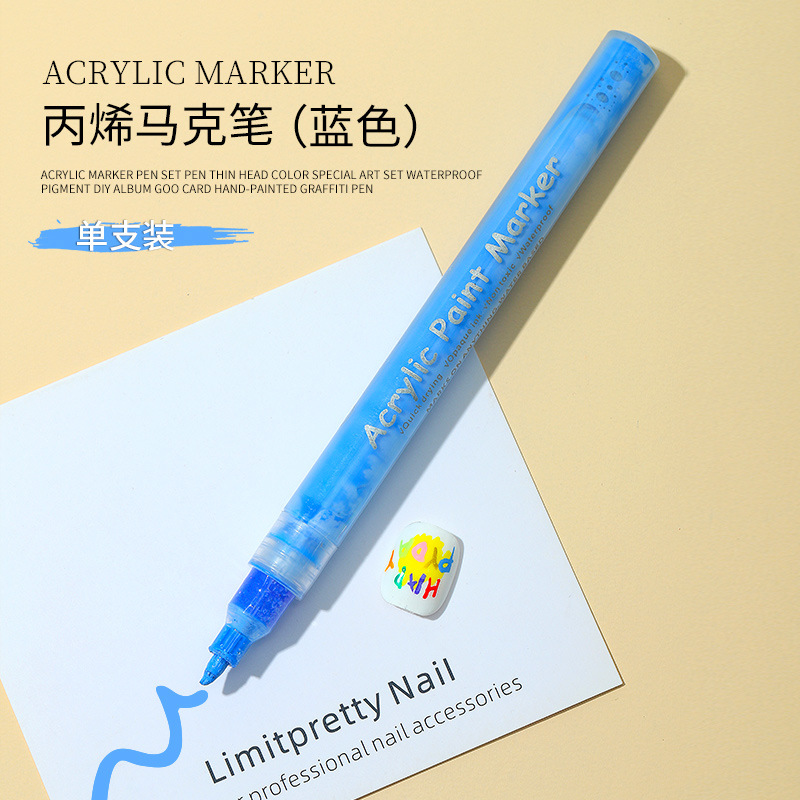 Graffiti pluma de pintura de uñas pluma de acrílico marcador de color de secado rápido Internet celebridad nueva herramienta de pintura de uñas sin luz