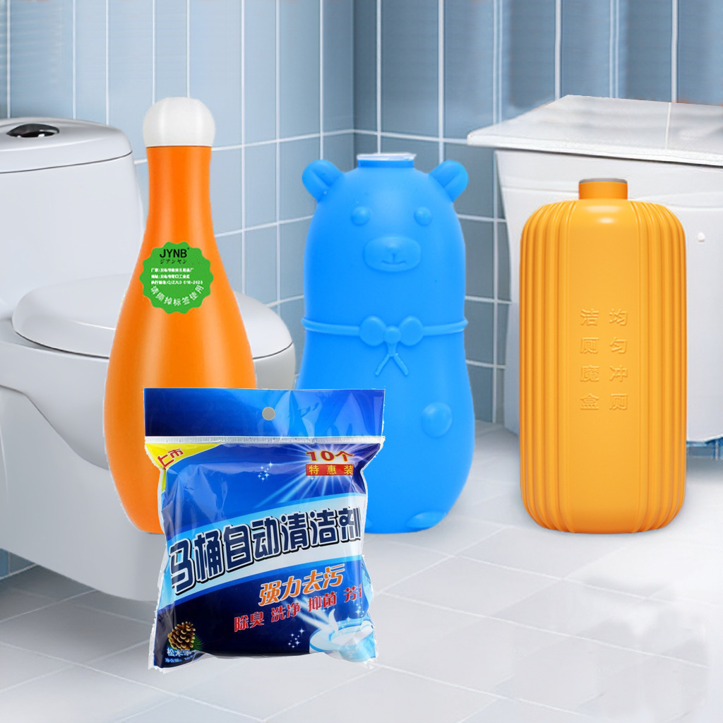 Blue Bubble Bear Toilet Gel Bowling Toilet Cleaning Spirit Bathroom Toilet Cleaner Toilet Cleaning Treasure Street Stall Wholesale