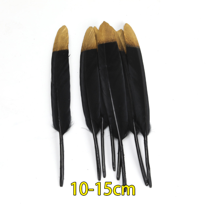 Plumas negras al por mayor diy materiales hechos a mano bolsas accesorios accesorios para niños jardín de infantes creativo curso de arte
