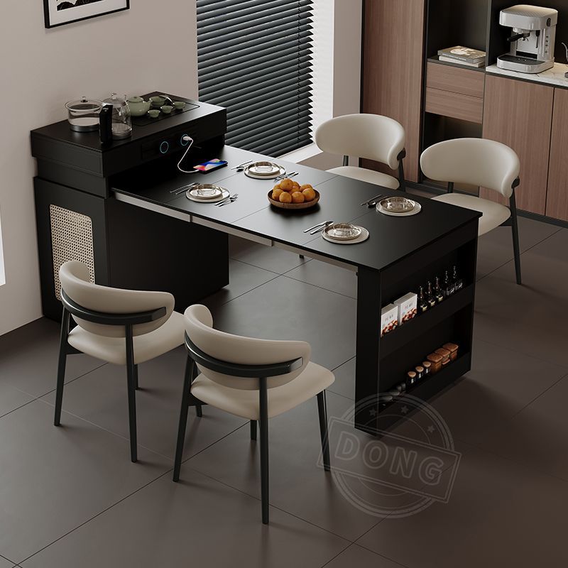 Mesa de comedor de madera sólida simple multifuncional nueva mesa de comedor telescópica doméstica totalmente plegable