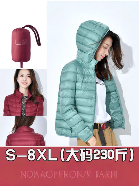 Short light and thin warm velvet fashionable down jacket