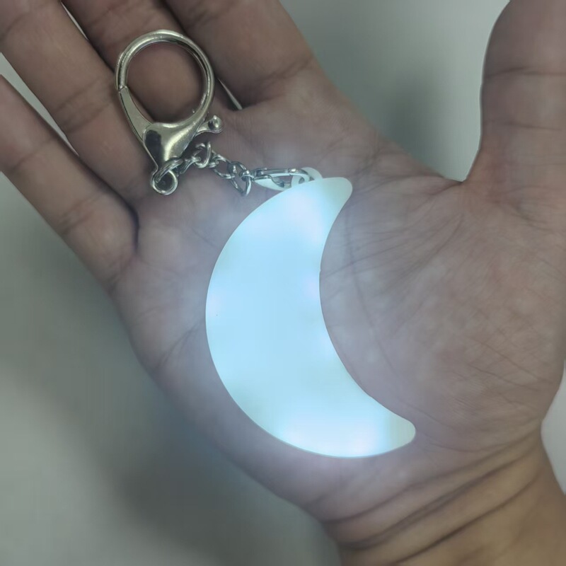 心形感应灯LED触摸钥匙扣挂件礼物学生挂件小夜灯包包寻物灯星形|undefined