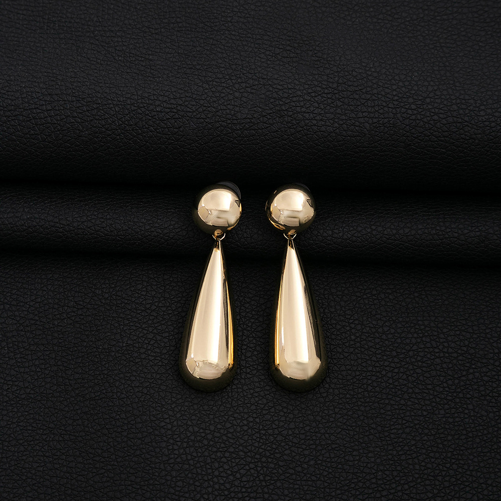 1 Paire Style Simple Géométrique Placage Le Fer Boucles D'oreilles display picture 23